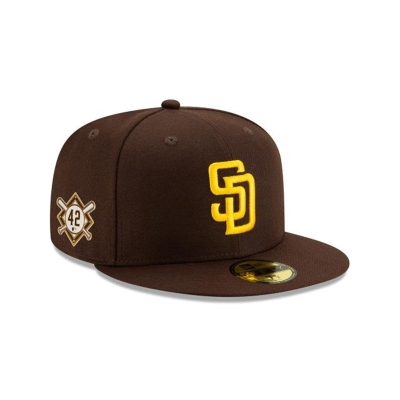 Brown San Diego Padres Hat - New Era MLB Jackie Robinson Day 59FIFTY Fitted Caps USA5647832